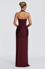 Gia Maxi Dress - Cherry Lacquer