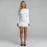 Annalise Feather Mini Dress