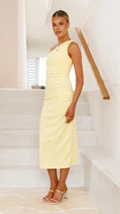 Alaina Midi Dress - Yellow