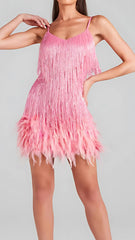 ALYSA | FRINGED MINI DRESS