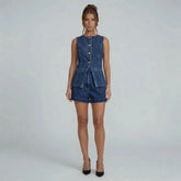 Camille Denim Two-Piece Set