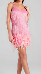 ALYSA | FRINGED MINI DRESS