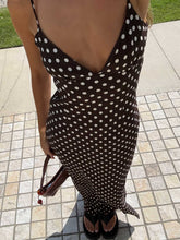 Jorjana Maxi Dress Brown / White Polka Dot
