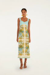 Multicolor Royal Sea Maxi Dress