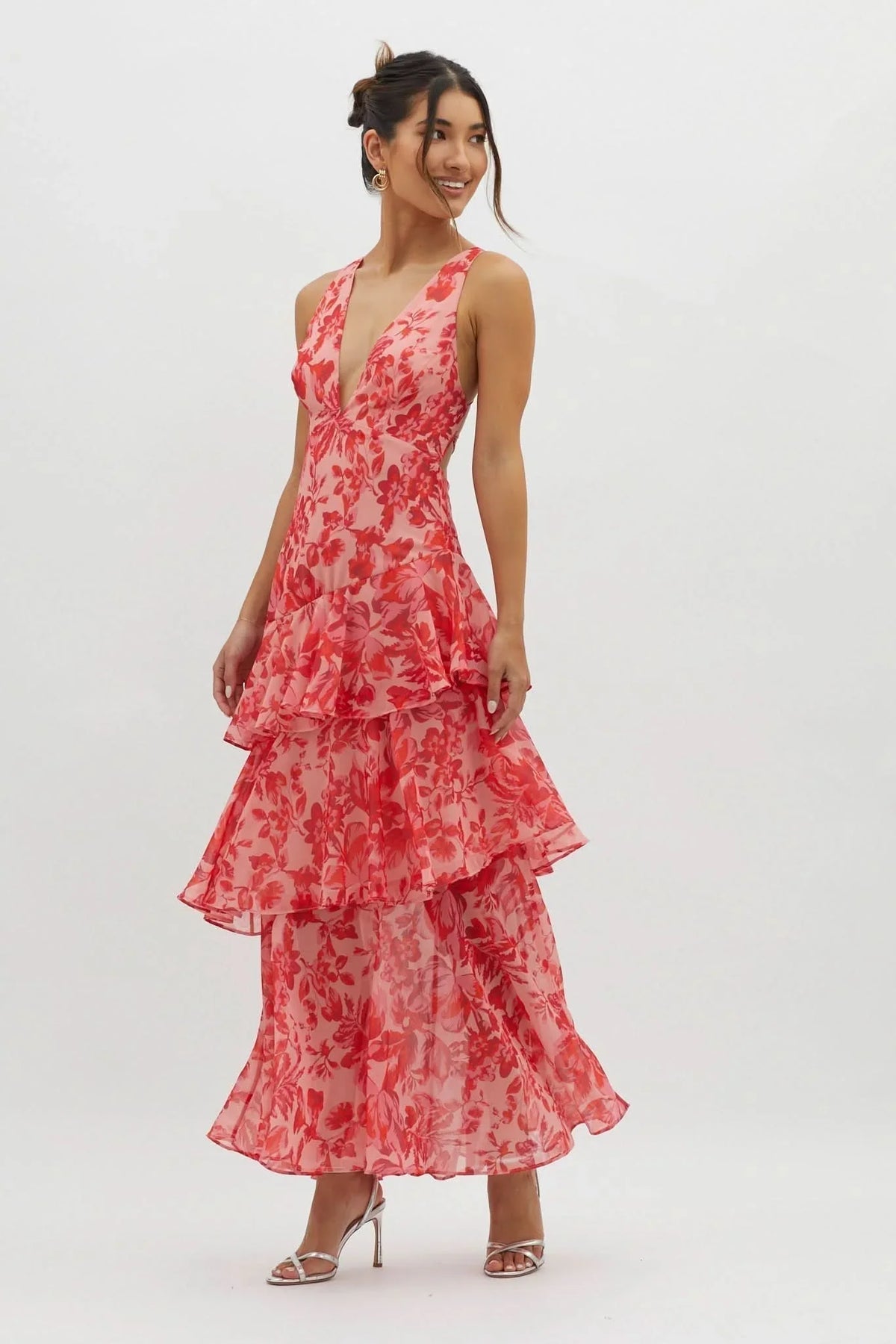 VEDA | RUFFLE MIDI DRESS