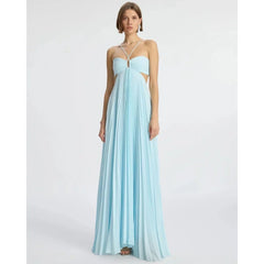 MONICA | HALTER MAXI DRESS