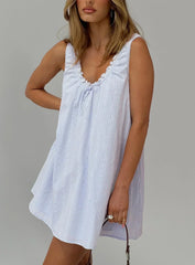 Antiquity Swing Mini Dress Blue