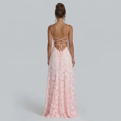 Keira Lace-Up Maxi Dress
