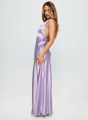 Big Screen Halter Maxi Dress Lilac