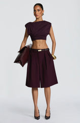 Ausra Bermuda Shorts - Plum