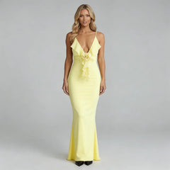 Cecelia Rosette Maxi Dress