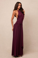 Lost In The Tide Maxi Dress Dark Cherry
