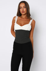 Angel Wings Bustier Ivory/Polka Dot