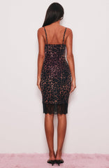 Wear Me Out Beaded Midi Dress Leopard