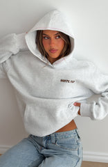 Vivid Light Oversized Hoodie Grey Marle