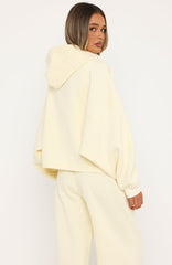 Never Missed Oversized Slouch Zip Front Hoodie Butter