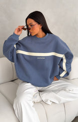 Take Another Chance Oversized Drop Shoulder Sweater Ocean